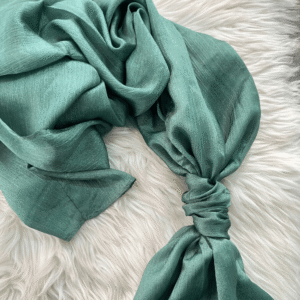 Crinkle Silk Hijab - Mint Green