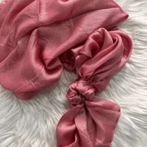 Crinkle Silk Hijab - Peach