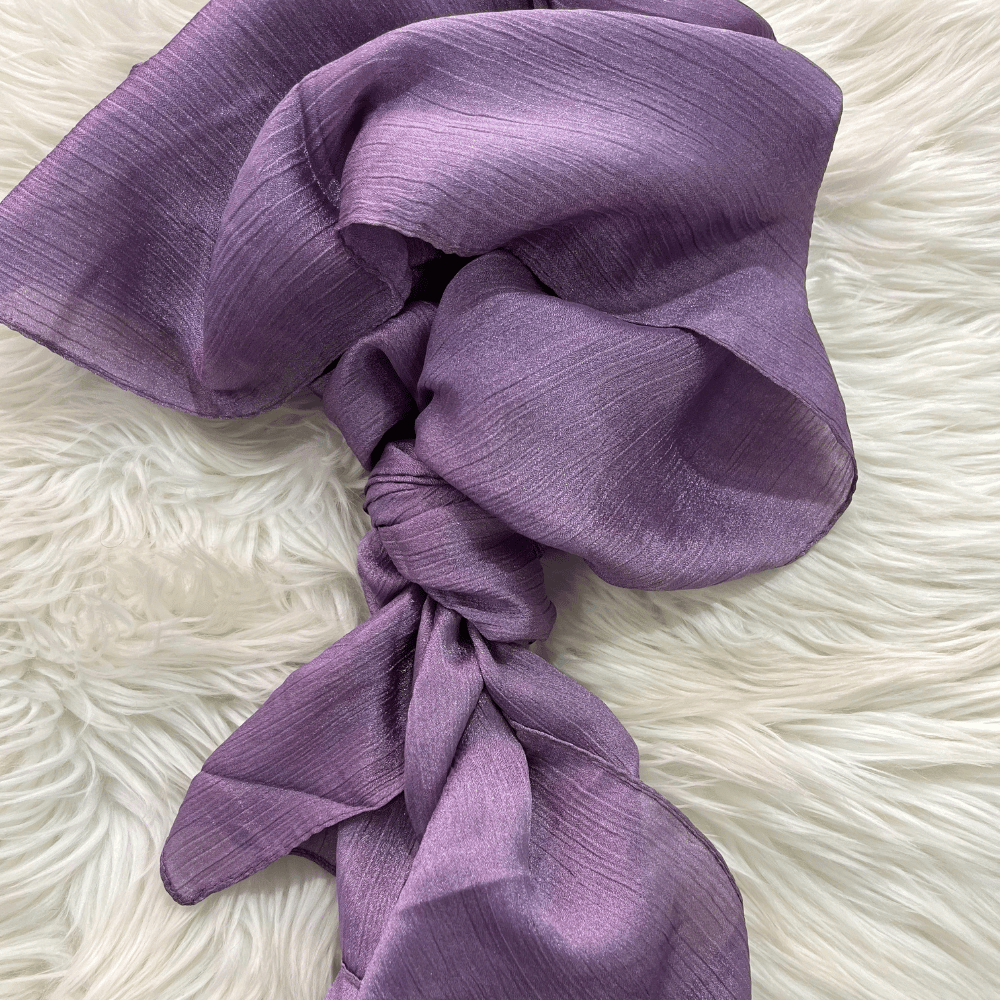 Crinkle Silk Hijab - Violet
