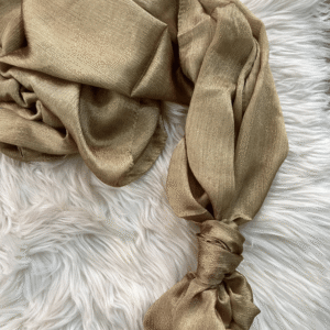 Crinkle Silk Hijab - Honey Gold