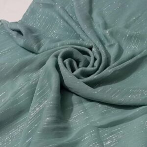 Shimmer Georgete Hijab - Aqua Green