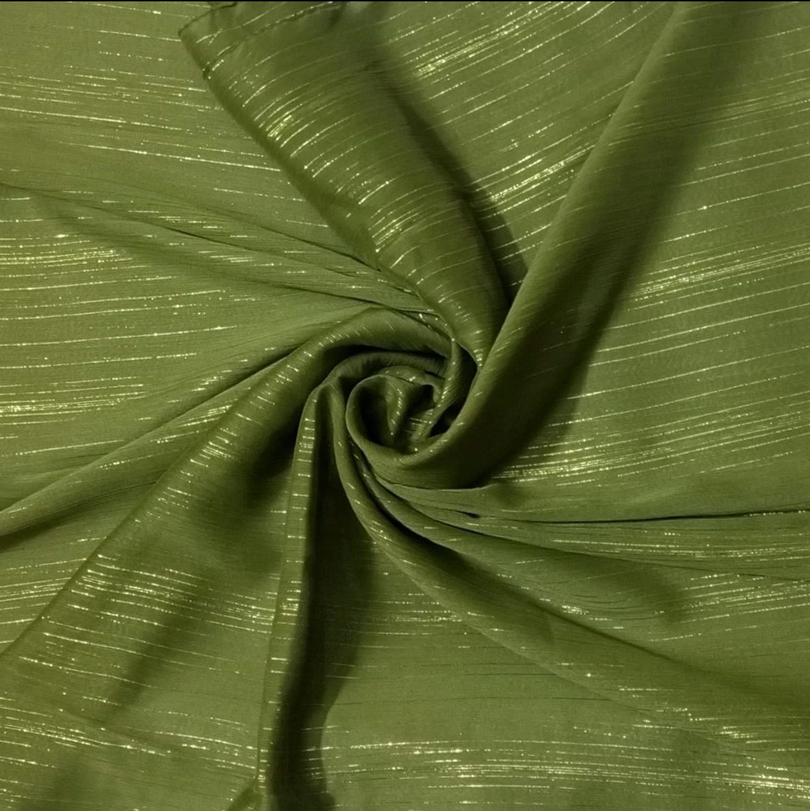 Shimmer Georgette Hijab - Mehndi