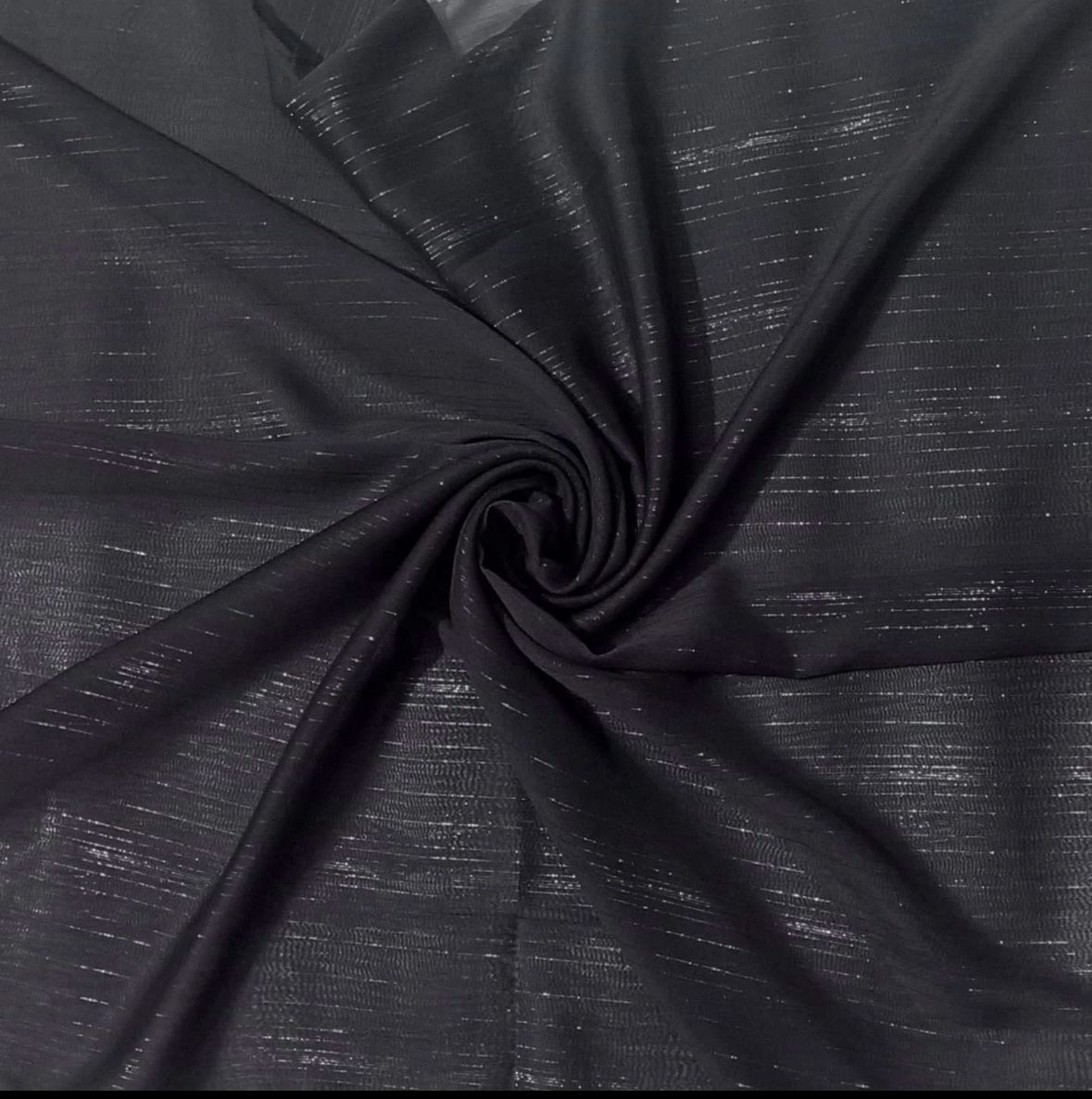 Shimmer Georgete Hijab- Black