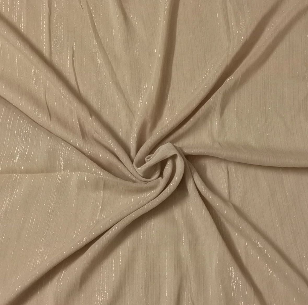 Shimmer Georgette Hijab - Beige