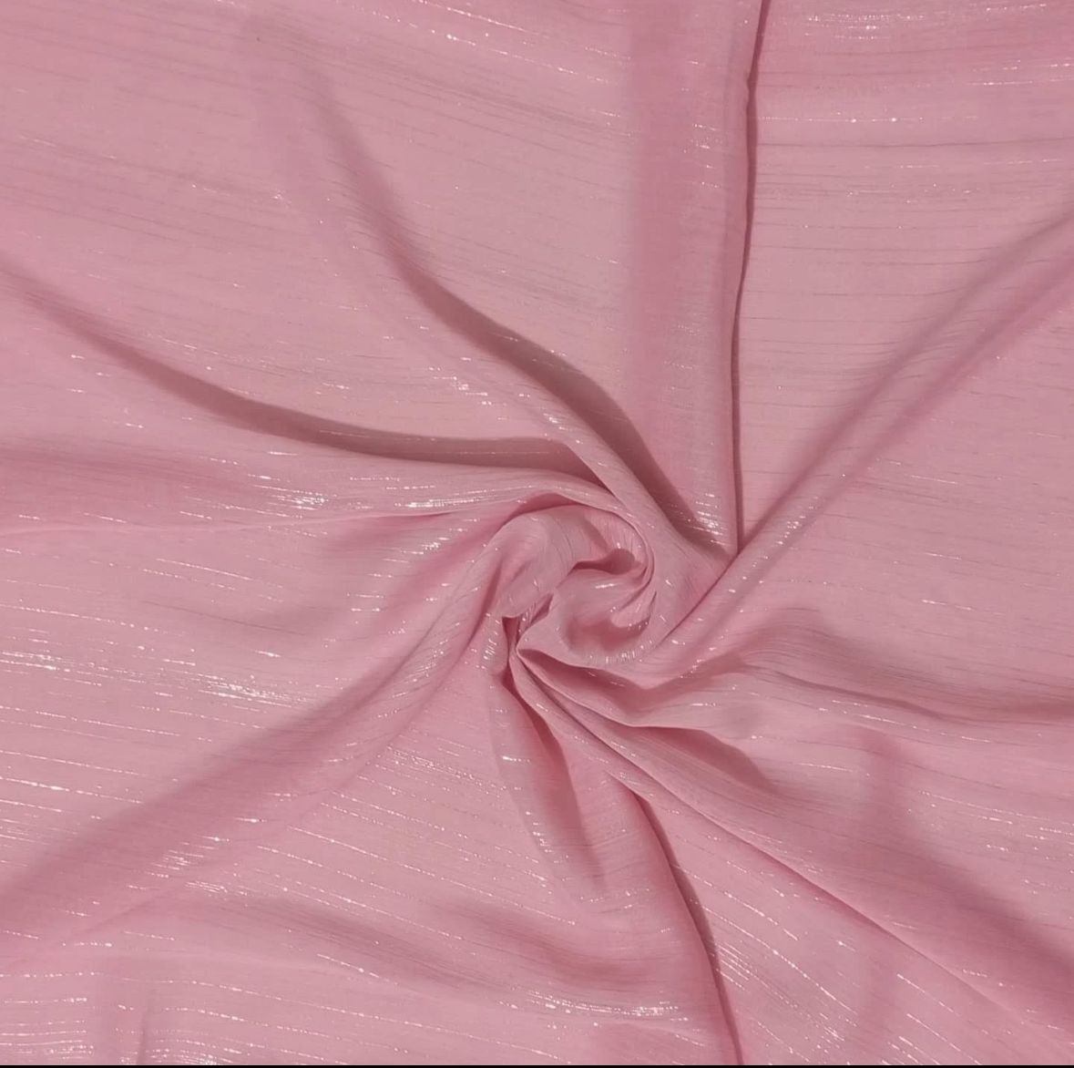 Shimmer Georgette Hijab - Sandy Pink