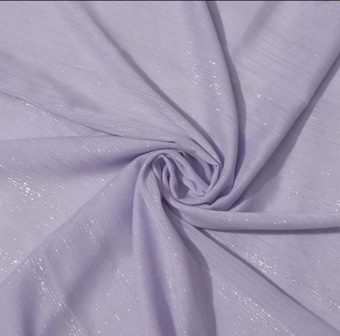 Shimmer Georgette Hijab - Lilac