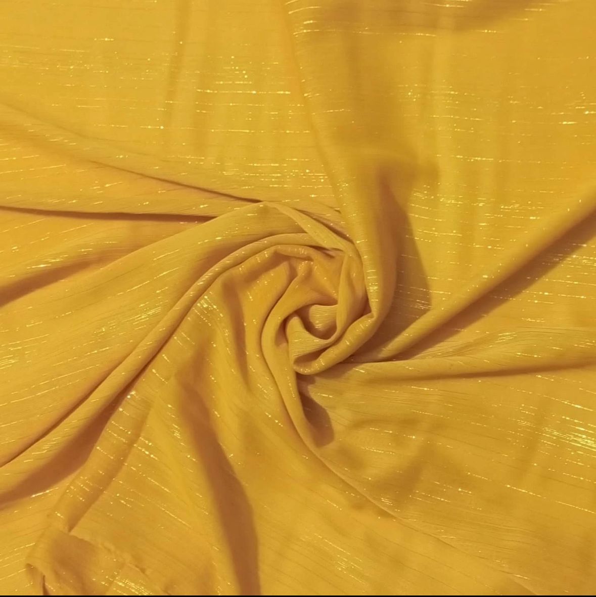 Shimmer Georgette Hijab - Yellow