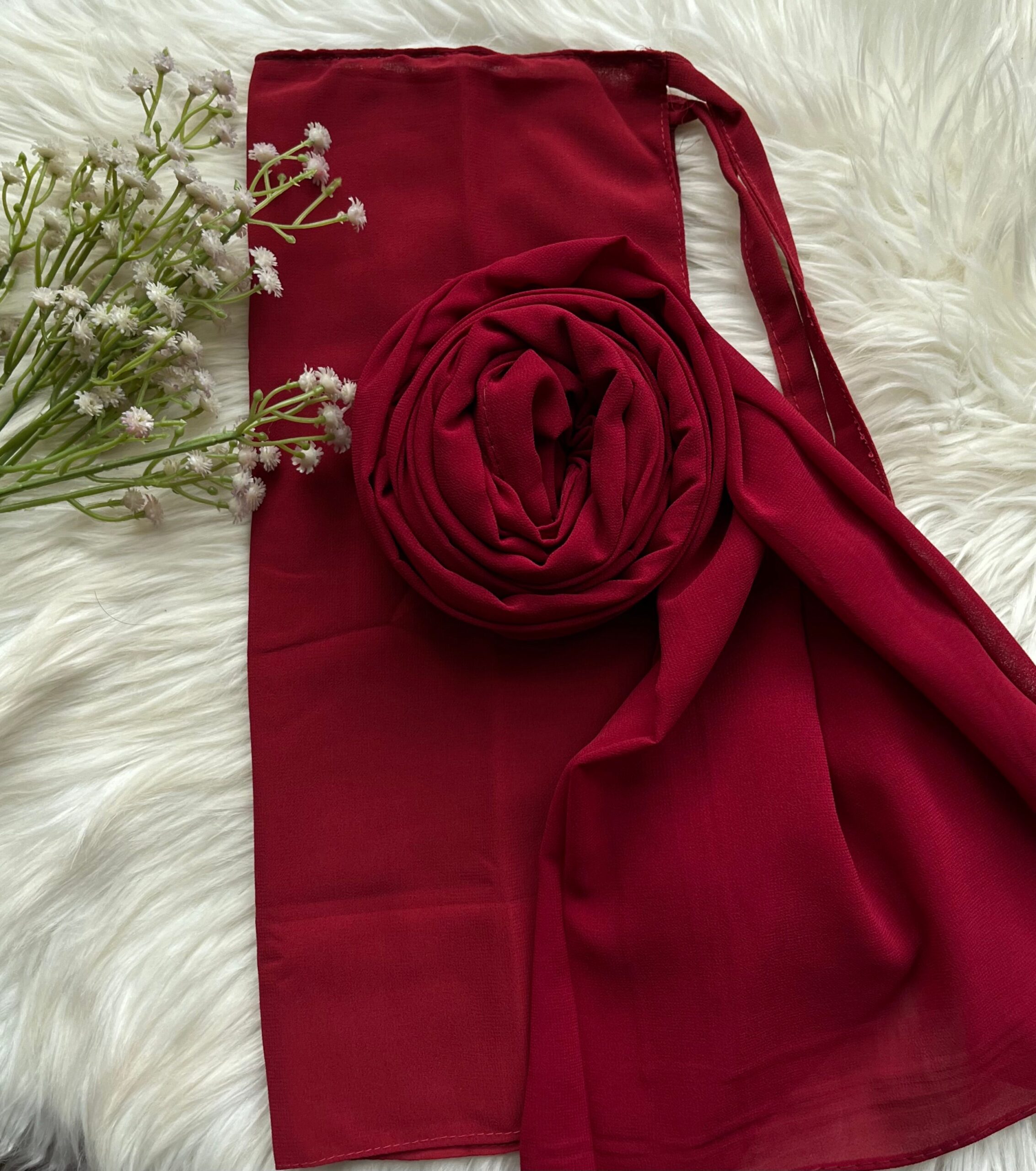 Hijab Naqab Set - Cherry