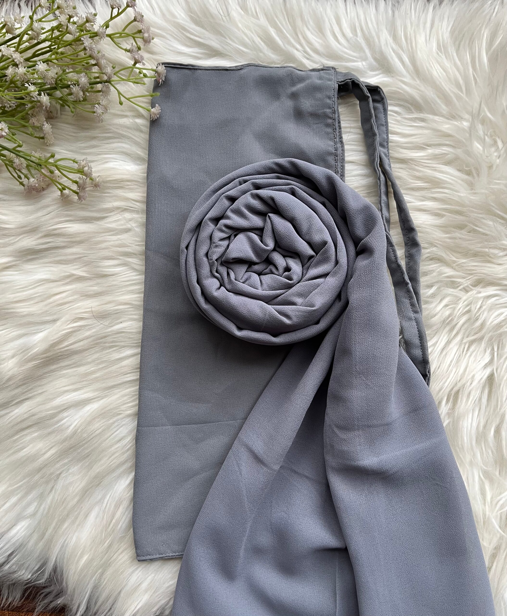 Hijab Naqab Set - Silver