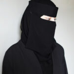 Short Length Saudi Niqab-Slant Elastic