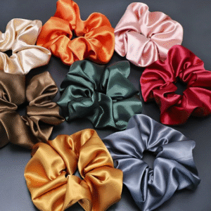 10 satin scrunchies