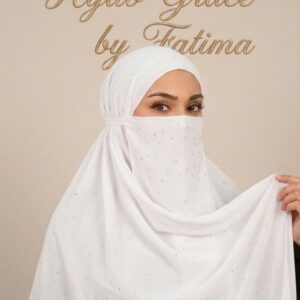 Moonlight Georgette Hijab & Naqab White