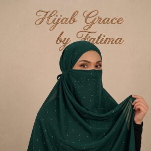 Moonlight Georgette Hijab & Naqab Green